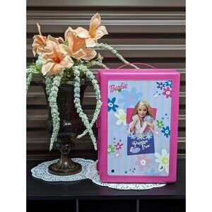 Vintage 1990s BARBIE pink plastic pajama party carrying case